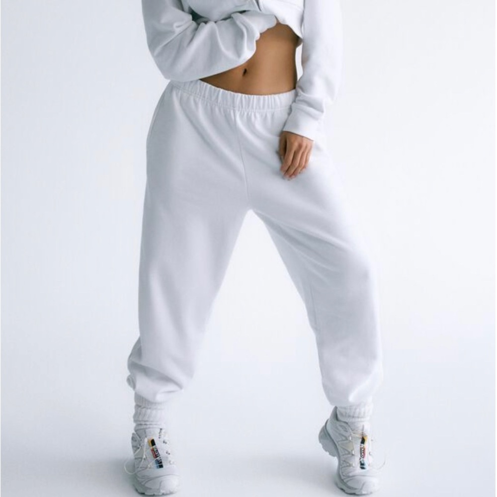 Garage white joggers